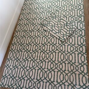 Threshold TWO Curtains Cream Patterned Fabric